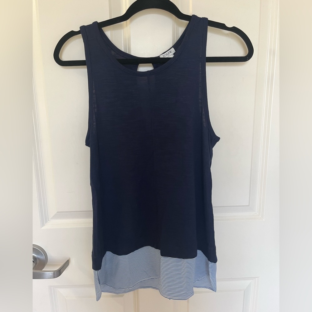 Navy J Crew tank XS